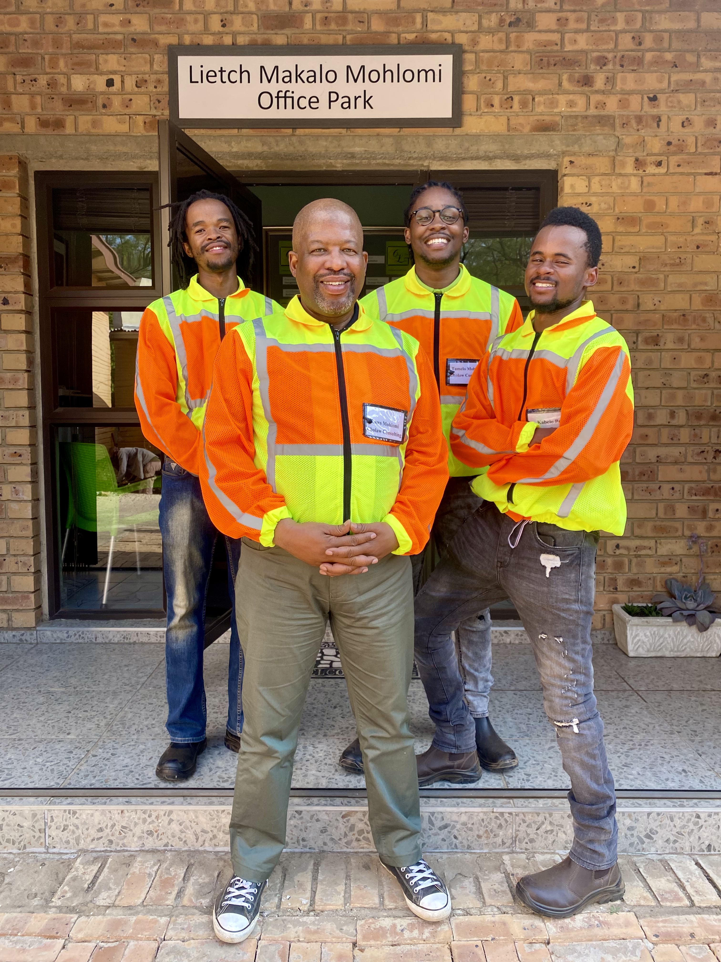The Cholaw Consulting team outside the Lietch Makalo Mohlomi Office Park